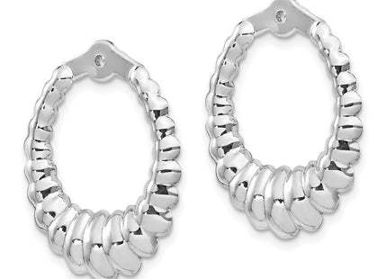 14k White Gold Earrings Style H707J - Classique Jewelry Inc.