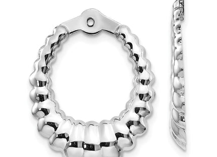 14k White Gold Earrings Style H707J - Classique Jewelry Inc.