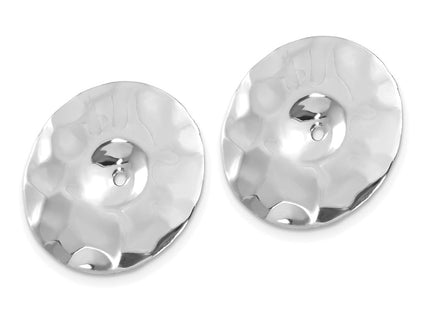 14K white gold earrings, alternate view