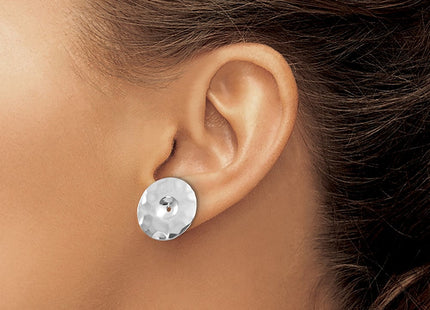 14K white gold earrings, another view