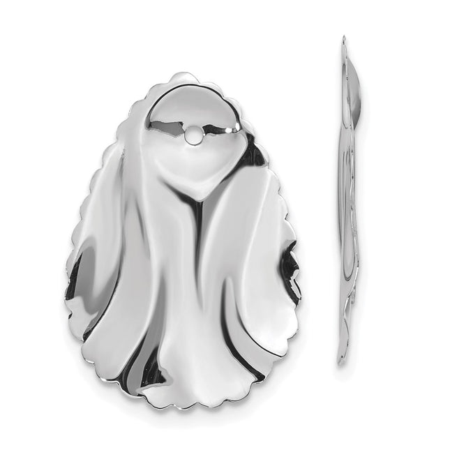 14k White Gold Earrings Style H723J - Classique Jewelry Inc.