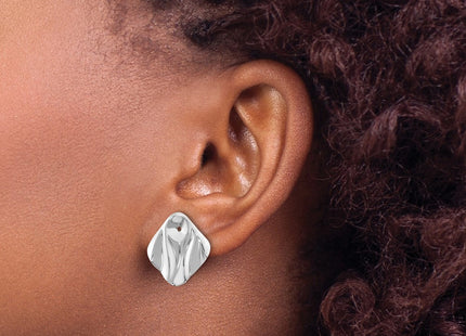 14k White Gold Earrings Style H725J - Classique Jewelry Inc.