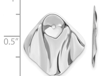 14k White Gold Earrings Style H725J - Classique Jewelry Inc.