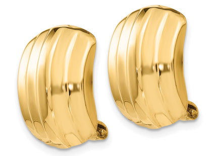 14k Yellow Gold Earrings Style H735 - Classique Jewelry Inc.