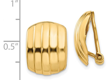 14k Yellow Gold Earrings Style H735 - Classique Jewelry Inc.