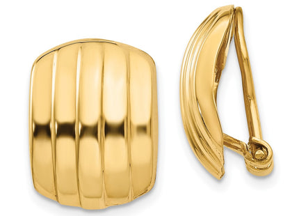 14k Yellow Gold Earrings Style H735 - Classique Jewelry Inc.