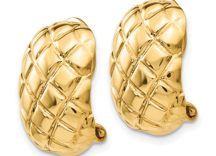 14k Yellow Gold Earrings Style H738 - Classique Jewelry Inc.