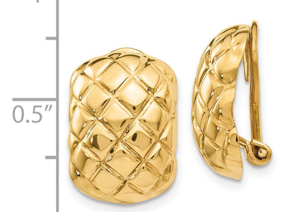 14k Yellow Gold Earrings Style H738 - Classique Jewelry Inc.