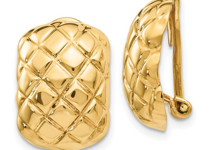 14k Yellow Gold Earrings Style H738 - Classique Jewelry Inc.