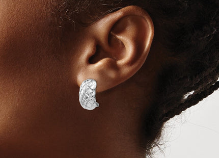 14k White Gold Earrings Style H739 - Classique Jewelry Inc.