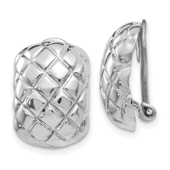 14k White Gold Earrings Style H739 - Classique Jewelry Inc.