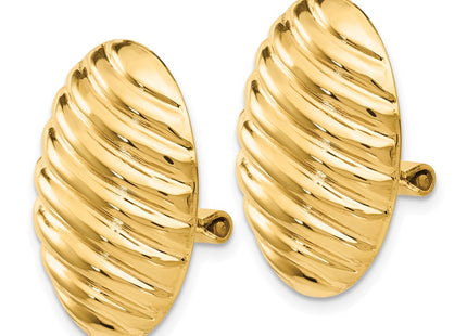 14k Yellow Gold Earrings Style H742 - Classique Jewelry Inc.