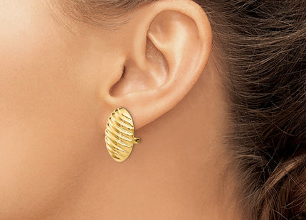 14k Yellow Gold Earrings Style H742 - Classique Jewelry Inc.