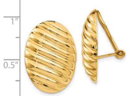 14k Yellow Gold Earrings Style H742 - Classique Jewelry Inc.