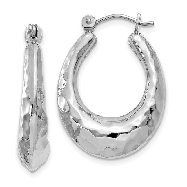 14k White Gold Earrings Style H752 - Classique Jewelry Inc.