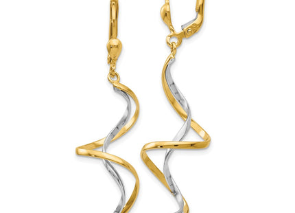 14k Two-tone Earrings Style H817 - Classique Jewelry Inc.