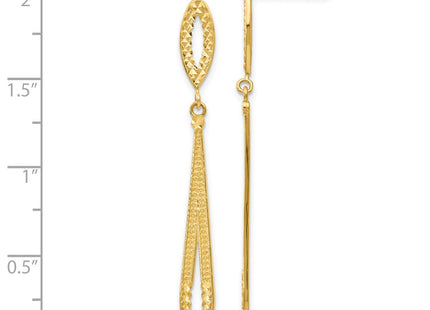 14K gold earrings, further view