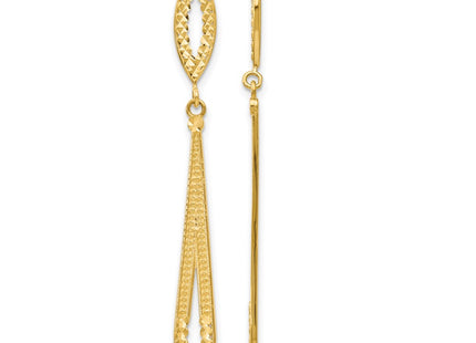 14k Yellow Gold Earrings Style H839 - Classique Jewelry Inc.