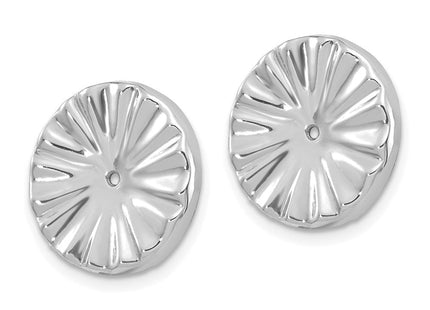 14K white gold earrings, alternate view