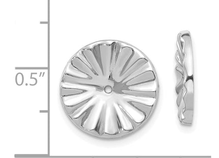 14K white gold earrings, further view