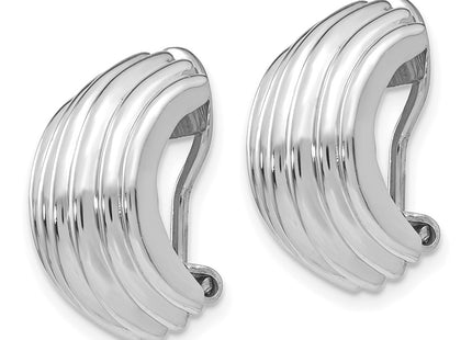 14k White Gold Earrings Style H870 - Classique Jewelry Inc.