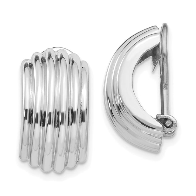 14k White Gold Earrings Style H870 - Classique Jewelry Inc.
