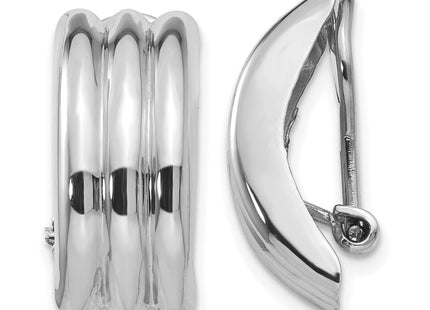 14k White Gold Omega Clip Non-pierced Earrings (Style H872)
