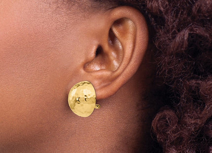 14K gold earrings, another view