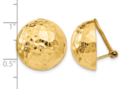 14K gold earrings, further view