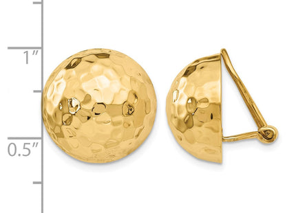 14K gold earrings, further view