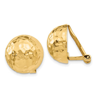 14k Yellow Gold Earrings Style H891 - Classique Jewelry Inc.