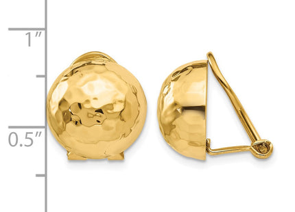 14K gold earrings, further view
