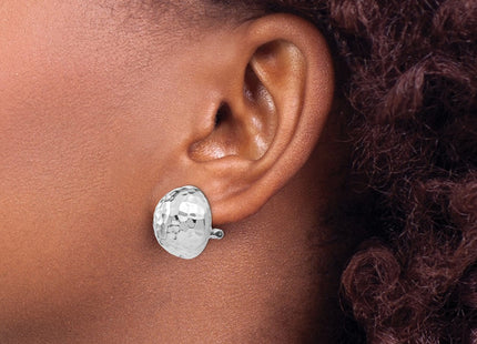 14k White Gold Earrings Style H893 - Classique Jewelry Inc.