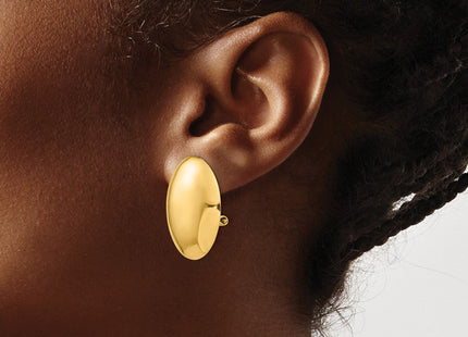 14k Omega Clip Polished Non-pierced Earrings (Style H911)