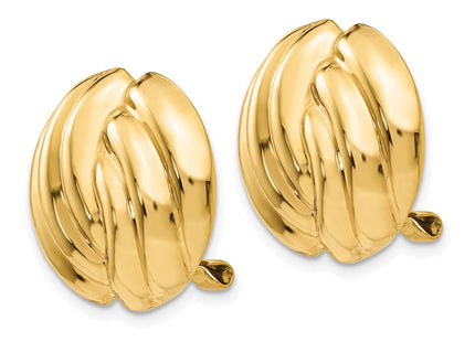 14K gold earrings, alternate view