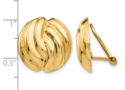 14K gold earrings, further view
