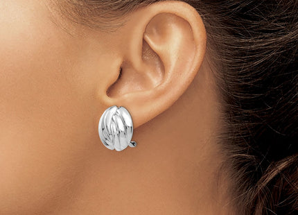 14K white gold earrings, another view