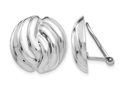 14K white gold earrings