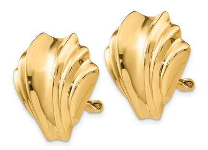 14K gold earrings, alternate view