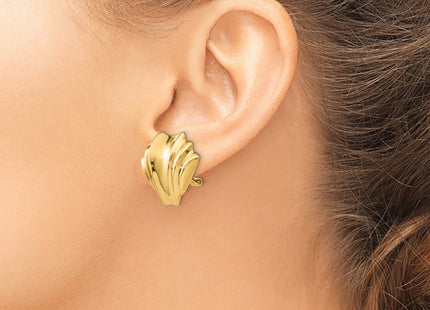14K gold earrings, another view