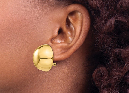 14k Yellow Gold Earrings Style H918 - Classique Jewelry Inc.