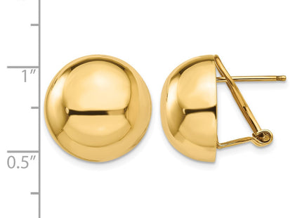 14K gold earrings, further view