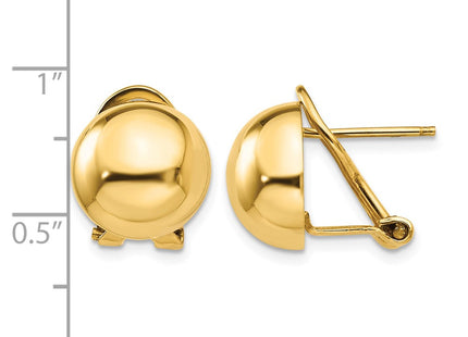 14K gold earrings, further view