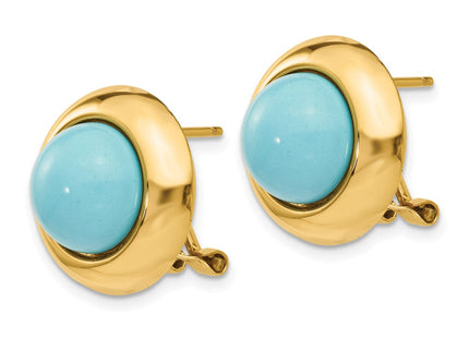14k Yellow Gold Earrings Style H927 - Classique Jewelry Inc.