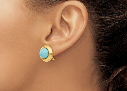 14k Yellow Gold Earrings Style H927 - Classique Jewelry Inc.