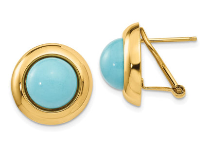 14k Yellow Gold Earrings Style H927 - Classique Jewelry Inc.