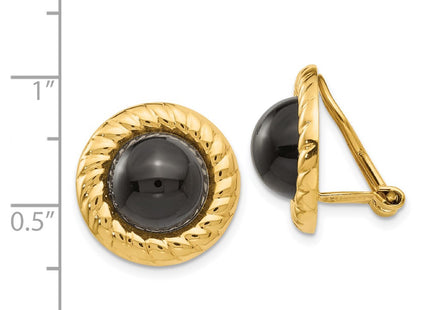 14k Yellow Gold Earrings Style H930 - Classique Jewelry Inc.