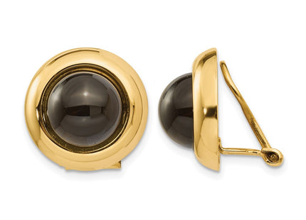 14K gold onyx earrings