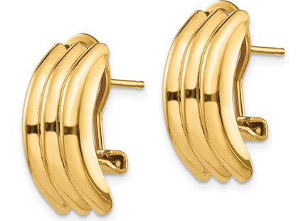 14K gold earrings, alternate view