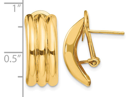14K gold earrings, further view